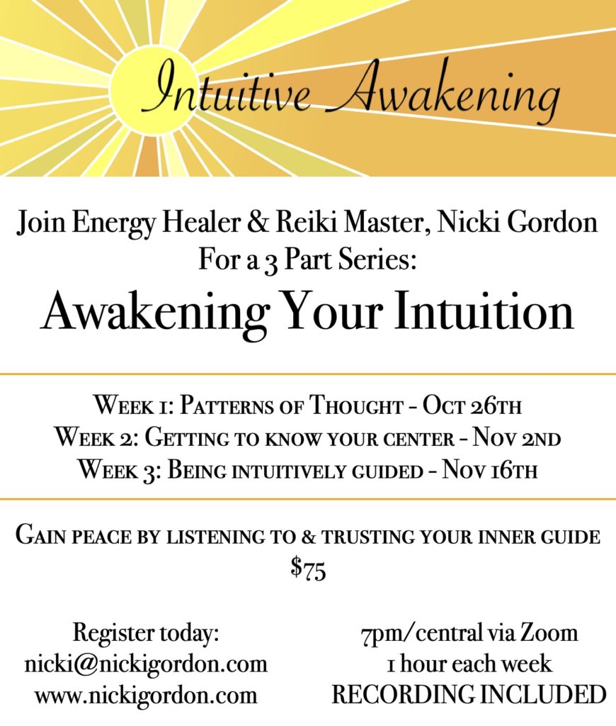 Awaken And Trust Your Intuition | Nicki Gordon Energy Healing Energy ...